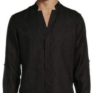 Baird Mcnutt Murano Linen Shirt Collarless